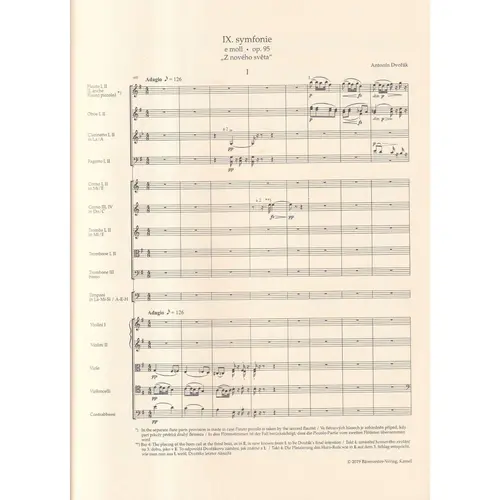 Symphony no. 9 in E minor op. 95 "New World" - study score