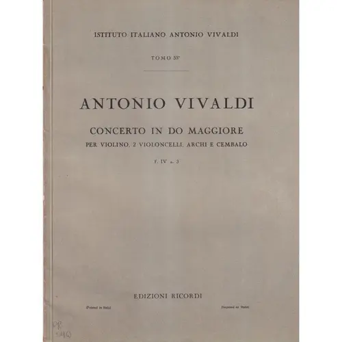 Concerto In Do Mag.T.53-F.Iv N.3