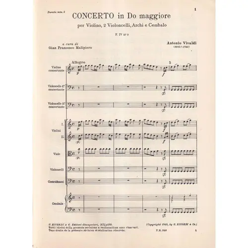 Concerto In Do Mag.T.53-F.Iv N.3