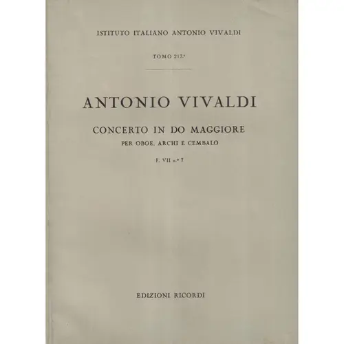 Concerto In Do Mag.- Tomo 217 - F.VII N.7