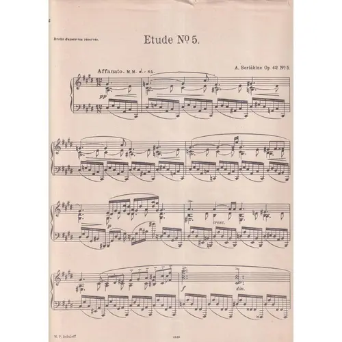 Etude - Op.42 N.5  (Edição Antiga)