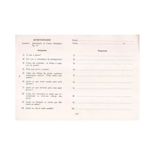 Caderno De Iniciação Musical N.1