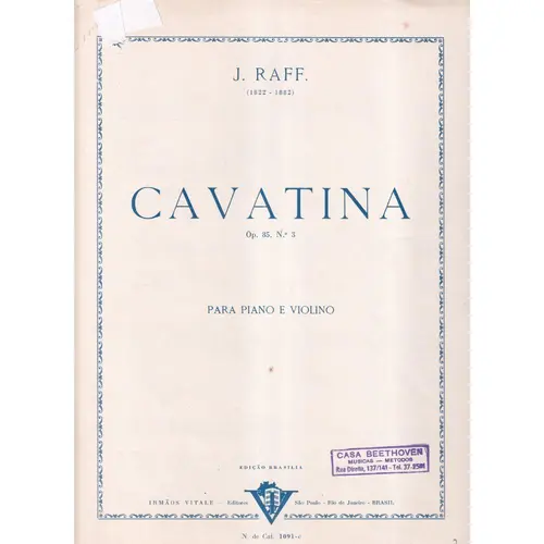 Cavatina Op.85 N.3 para piano e violino
