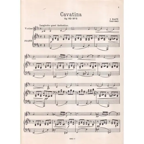 Cavatina Op.85 N.3 para piano e violino