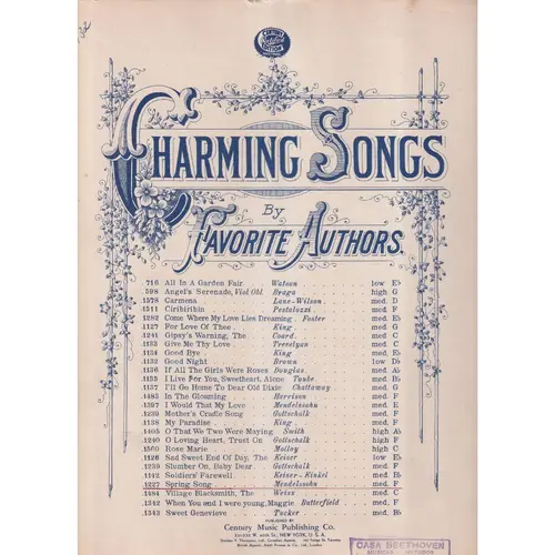 Spring Song - canto e piano - voz med. em Fá
