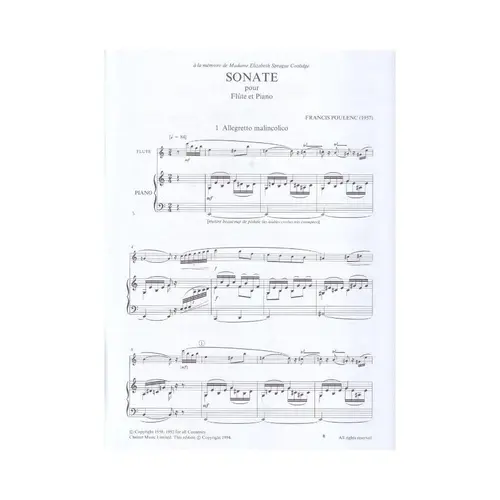 Sonata For Flute And Piano