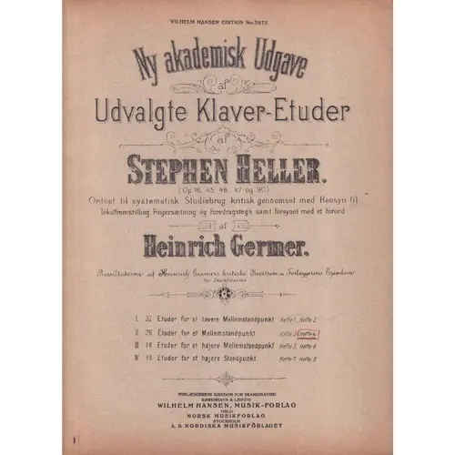 Udvalgte Klavier-Etuder - II - Vol.4  (Edição Antiga)