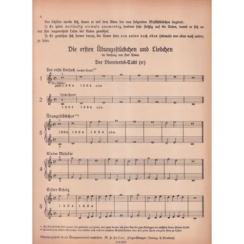 Lehrgang Fur Junge Klavierspieler  (Edição Antiga)