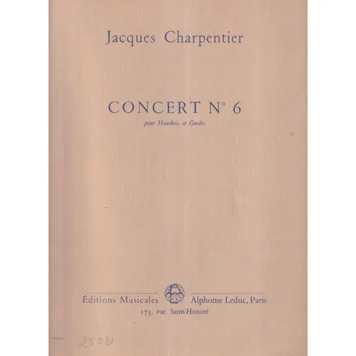 Concert n.6 pour Hautbois et Cordes
