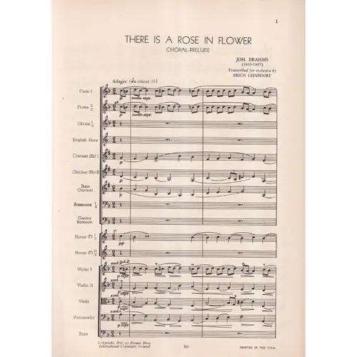 There is a Rose in Flower - choral -  prelude