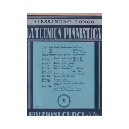 Tecnica Pianistica - Vol.10 - Tecnica Varia - Exemplar Antigo