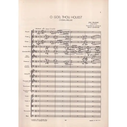 O God, Thou Holiest  choral - prelude