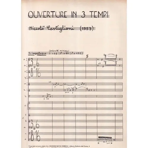 Ouverture in tre tempi para orquestra
