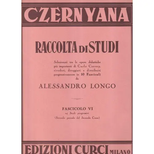 Czernyana vol. VI Raccolta di Studi para piano