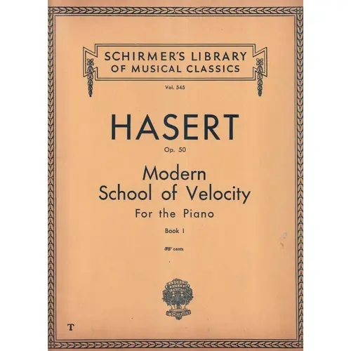 Modern School Of Vel. - Op.50 Vol.1  (Edição Antiga)