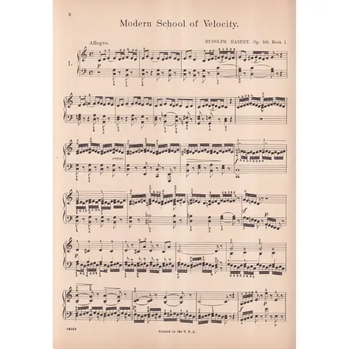 Modern School Of Vel. - Op.50 Vol.1  (Edição Antiga)