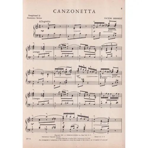 Canzonetta  (Edição Antiga)