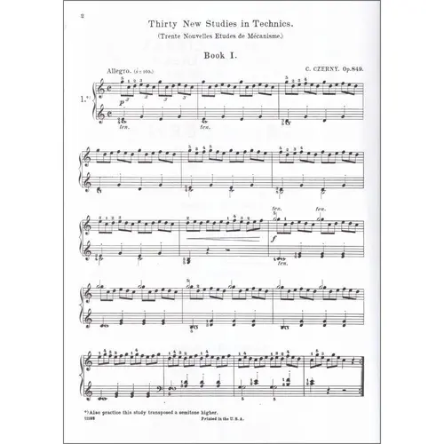 Thirty New Studies in Technics, Op. 849
