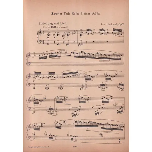 Reihe Kleiner Stucke - Op.37/Ii  (Edição Antiga)