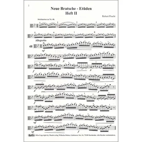 Neue Bratsche etuden heft 2 Op.15