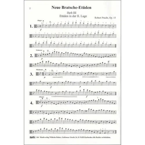 Neue Bratsche etuden heft 3 Op.15