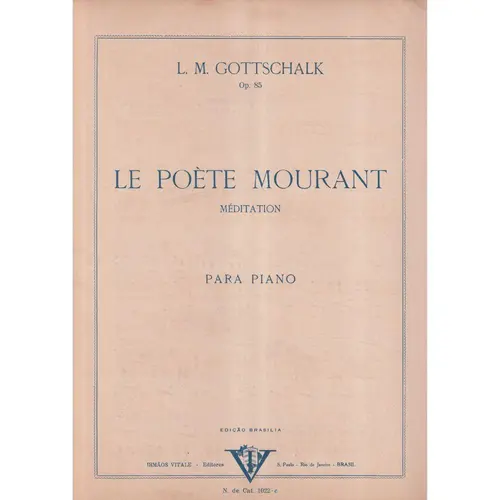 Le Poete Mourant  - (Meditation) - Op.85  (Edição Antiga)