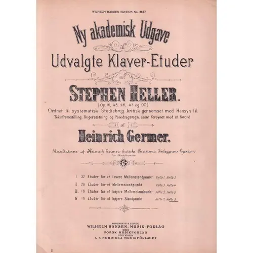 16 Etuder For Et Hojere Standpunkst - Vol.8  (Edição Antiga)