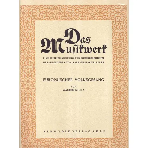 Europaischer Volksgesang - canto umas voz