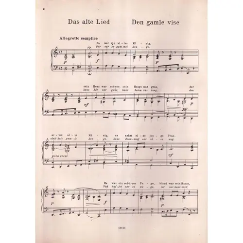Udvalgte Sange  para canto e piano (Edição Antiga)