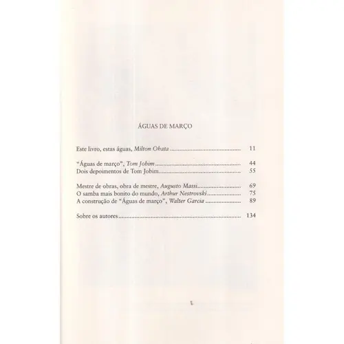 Águas de Março:Sobre a canção de Tom Jobim
