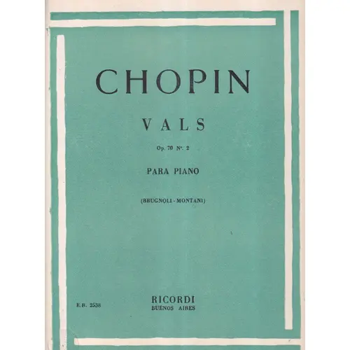 Vals op.70 n.2 para piano (Brugnoli-Montani)