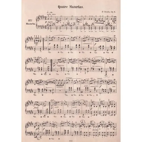Mazurka N.2 - Op.6 N.2 In C Sharp Minor para piano (Edição Antiga)