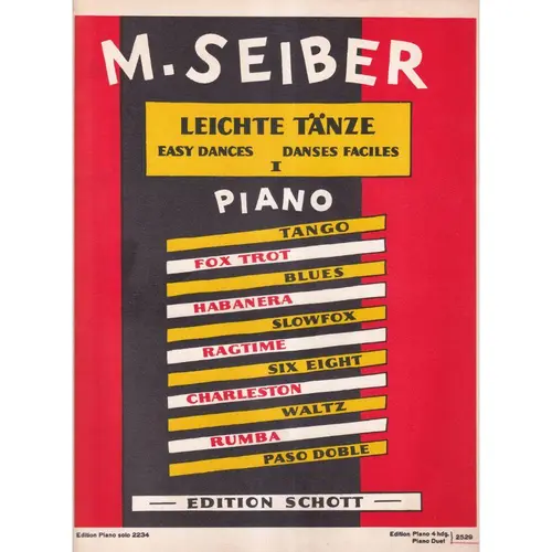 Leichte Tanze - Vol.1 - Piano a 4 mãos