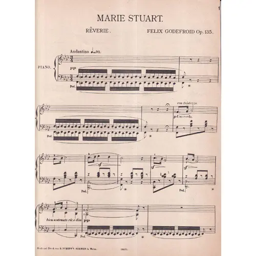 Marie Stuart - Reverie - Op.135  (Edição Antiga)