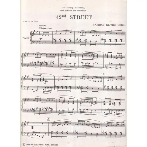 42 Nd Street Pour Piano