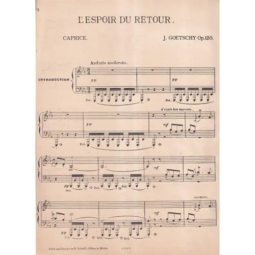 L`Espoir De Retour - Op.120  (Edição Antiga)