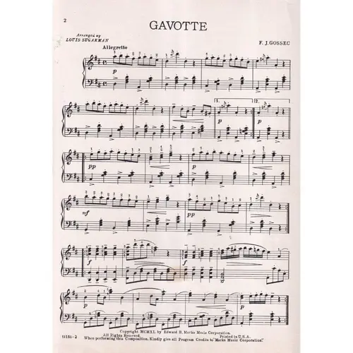 Gavotte  (Edição Antiga)