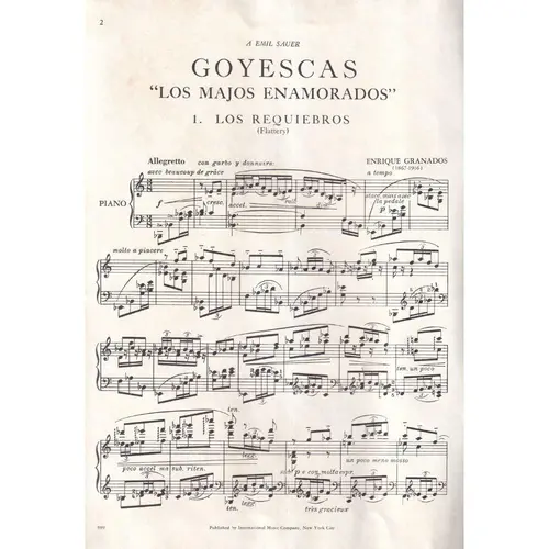 Goyescas - Los Majos Enamorados para piano
