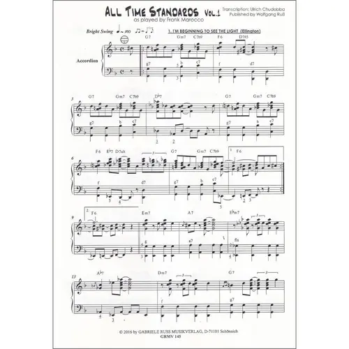 All Time Standards Vol.1 as played by Frank Marocco