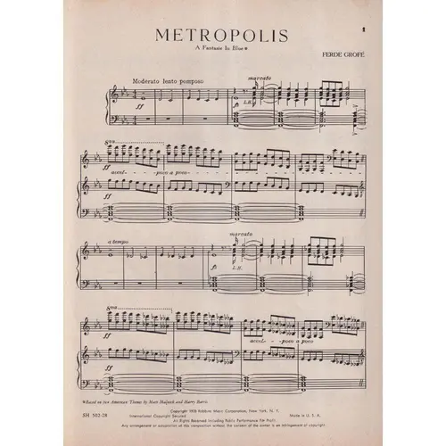 Metropolis - Fantasie In Blue  (Edição Antiga)
