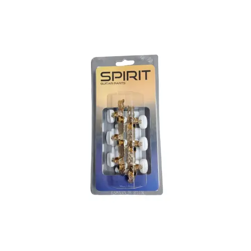 Tarraxa Para Violão Dourada/Branca Spirit J98-GD-R1L1