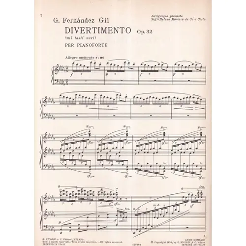 Divertimento - Op.32  (Edição Antiga)