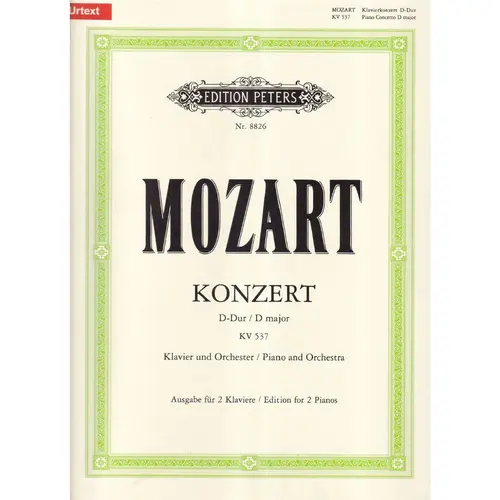 Konzert N.26-Klavier Und Orcherster D-Dur/D Major  Kv 537
