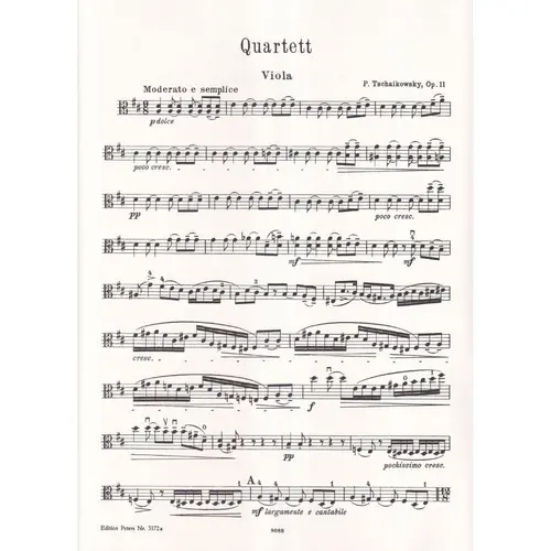String Quartet Op.11 D Major - Partes
