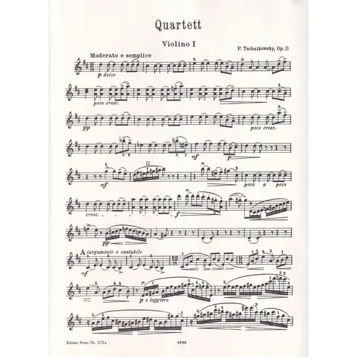 String Quartet Op.11 D Major - Partes
