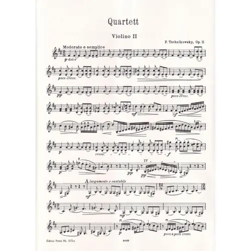 String Quartet Op.11 D Major - Partes