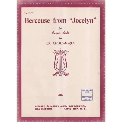 Berceuse From Jocelyn  (Edição Antiga)