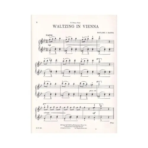 Waltzing In Vienna for piano