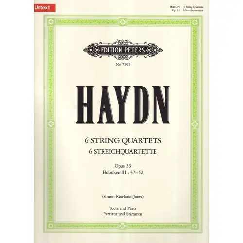 6 String Quartets Op. 33 Hob. III:37-42 - score + partes
