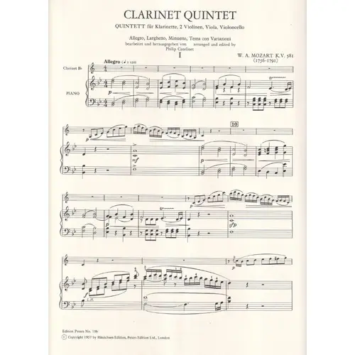 Clarinet Quintet Kv 581